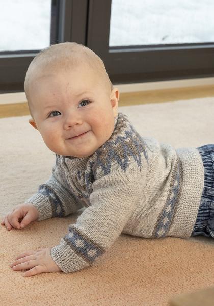 oldefar cardigan - Viking Design 2506-9 Kit - 0 - 24 mdr - Viking Baby ull