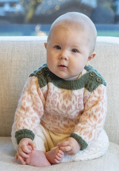 Filippa genser og hue - Viking Design 2506-8 Kit - 1 - 24 mdr - Viking Baby ull