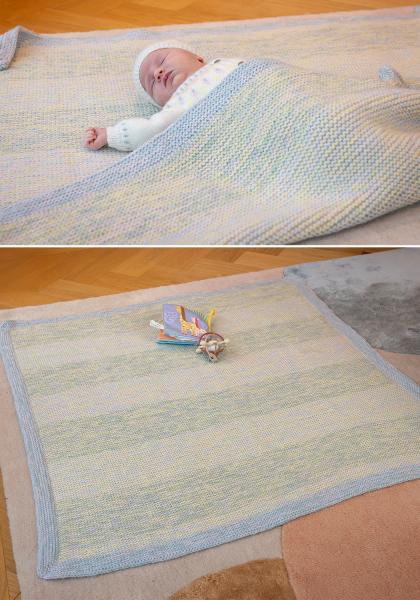 Lunden tæppe - Viking Design 2506-7 Kit - 100x100 cm - Viking Baby ull