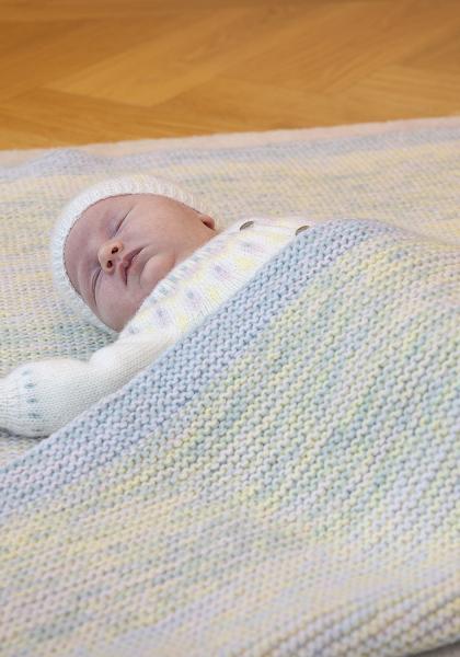 Lunden tæppe - Viking Design 2506-7 Kit - 100x100 cm - Viking Baby ull