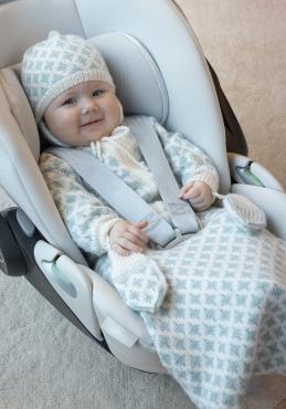 Mølle kørepose, hue og vanter - Viking Design 2506-6 Kit - 1 - 12 mdr - Viking Baby ull
