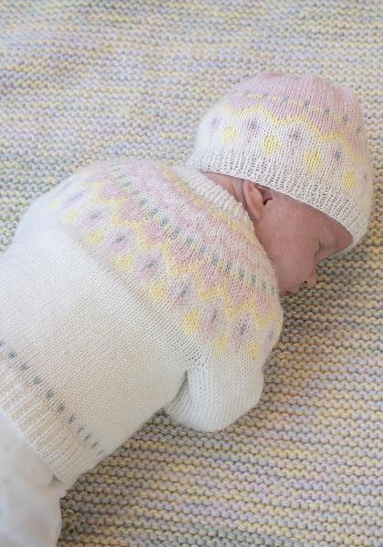 Linde genser og hue - Viking Design 2506-2D Kit - 1 - 24 mdr - Viking Baby ull