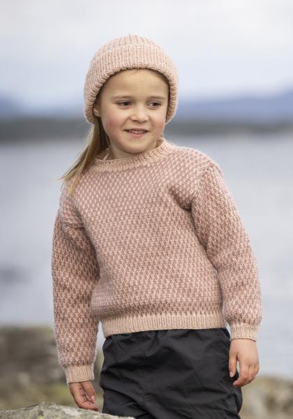 "Himling" Genser - Viking Design 2525-5B Kit - 2-12 År - Viking Eco Highland Wool