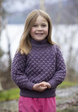"Skumring" Genser - Viking Design 2525-4 Kit - 2-12 År - Viking Eco Highland Wool