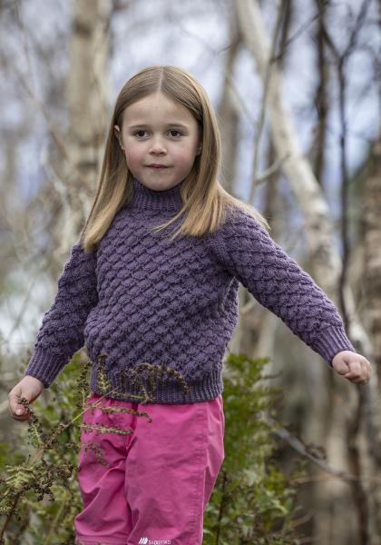 "Skumring" Genser - Viking Design 2525-4 Kit - 2-12 År - Viking Eco Highland Wool