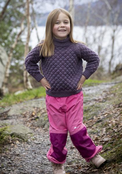 "Skumring" Genser - Viking Design 2525-4 Kit - 2-12 År - Viking Eco Highland Wool