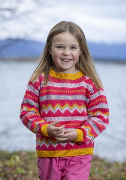 "Morgondis" Genser - Viking Design 2525-3 Kit - 2-12 År - Viking Eco Highland Wool