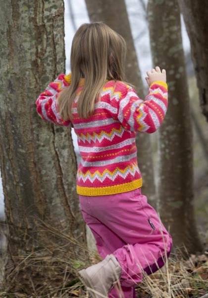 "Morgondis" Genser - Viking Design 2525-3 Kit - 2-12 År - Viking Eco Highland Wool