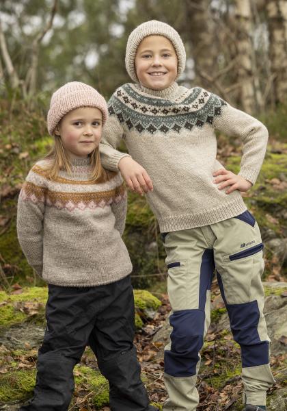 "Fjellbris" Genser - Viking Design 2525-1B Kit - 2-12 År - Viking Eco Highland Wool