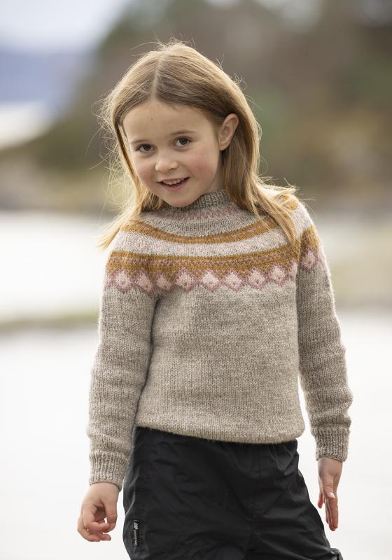 "Fjellbris" Tröja - Viking Design 2525-1A Kit - 2-12 År - Viking Eco Highland Wool