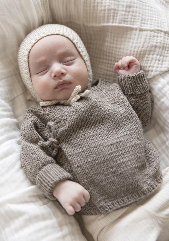 "Bamsebo" Omslagsjakke och kyse - Viking Design SEC 12-4B Kit - 1 - 24 mdr - Viking cashmere silk