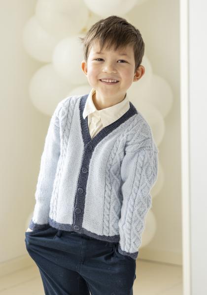 Snore cardigan - Viking Design 2607-16 Kit - 2 - 12 år - Viking Alpaca Liten Storm