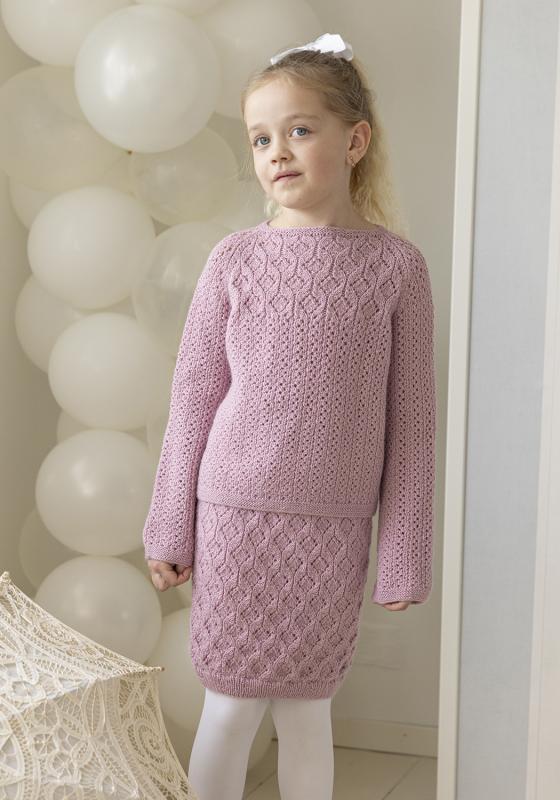 Mareng tröja och kjol - Viking Design 2607-15 Kit - 2 - 12 år - Viking Alpaca Liten Storm