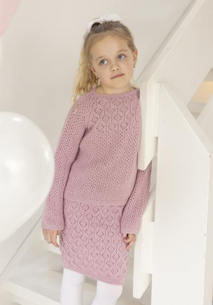 Mareng tröja och kjol  - Viking Design 2607-15 Kit - 2 - 12 år - Viking Alpaca Liten Storm