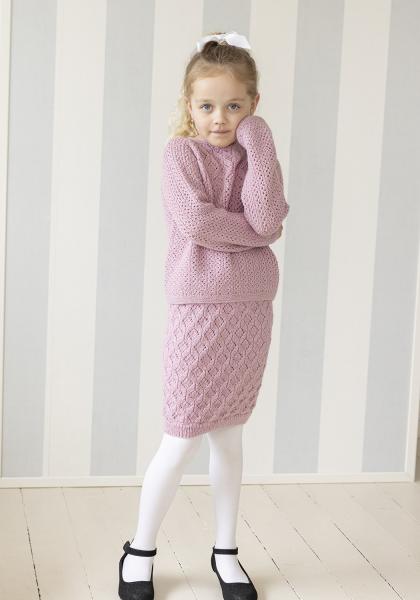 Mareng tröja och kjol  - Viking Design 2607-15 Kit - 2 - 12 år - Viking Alpaca Liten Storm