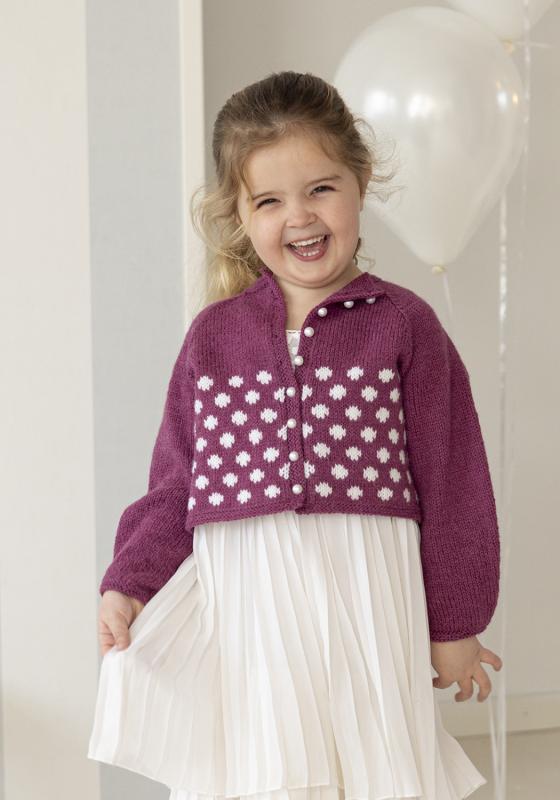 Olivia cardigan - Viking Design 2607-14B Kit - 1 - 12 år - Viking Alpaca Liten Storm