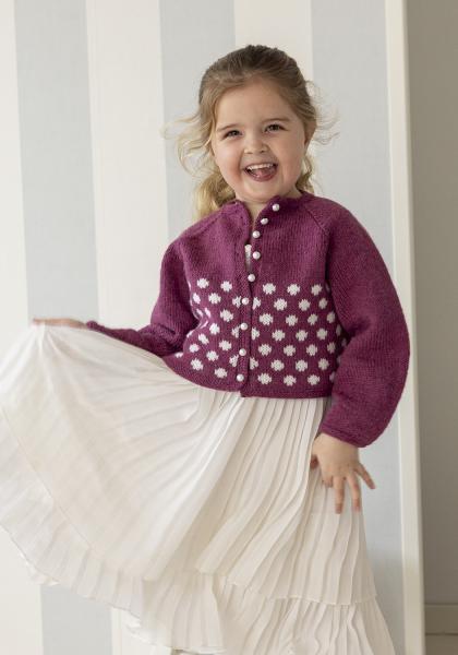 Olivia cardigan - Viking Design 2607-14B Kit - 1 - 12 år - Viking Alpaca Liten Storm