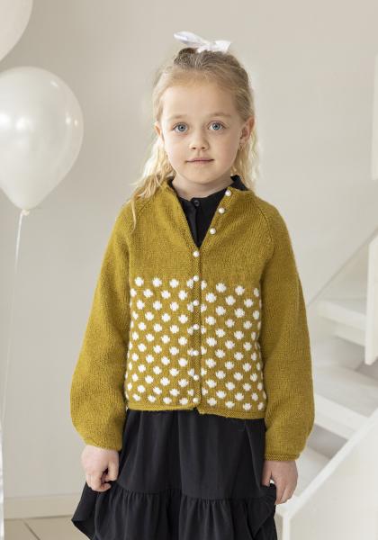 Olivia cardigan - Viking Design 2607-14A Kit - 1 - 12 år - Viking Alpaca Liten Storm