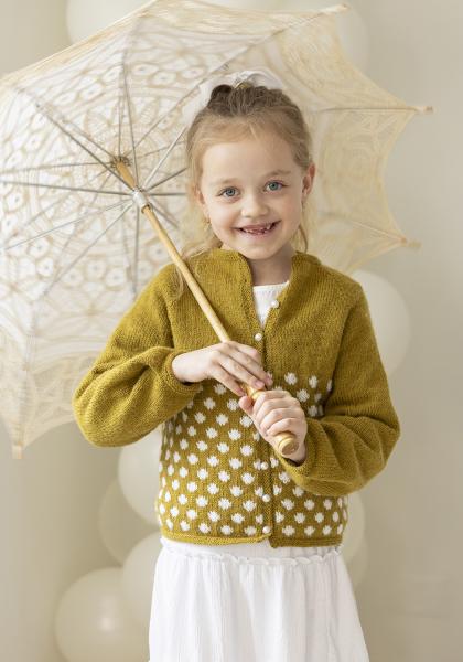 Olivia cardigan - Viking Design 2607-14A Kit - 1 - 12 år - Viking Alpaca Liten Storm