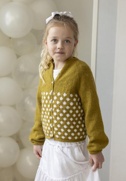 Olivia cardigan - Viking Design 2607-14A Kit - 1 - 12 år - Viking Alpaca Liten Storm
