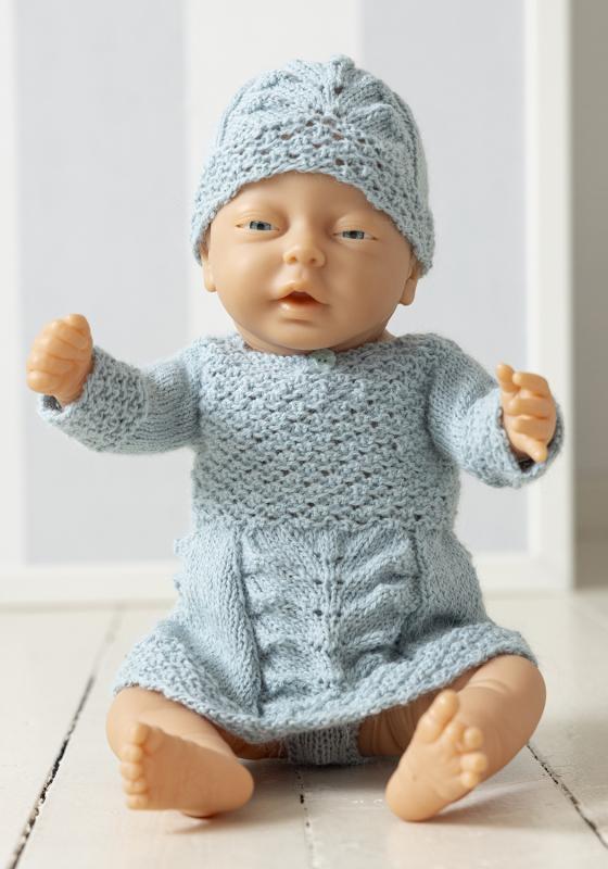 Julie dockklänning, mössa och trosa - Viking Design 2607-11 Kit - baby born - Viking Alpaca Liten Storm