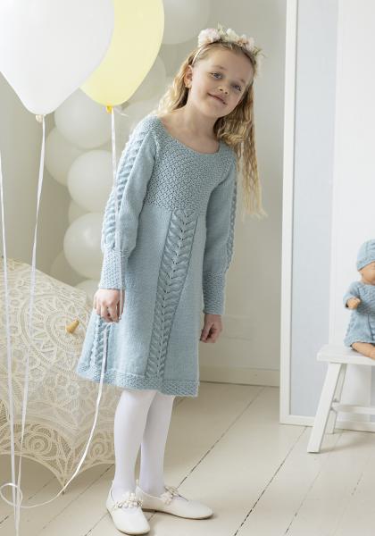 Julie klänning - Viking Design 2607-10A Kit - 1 - 12 år - Viking Alpaca Liten Storm
