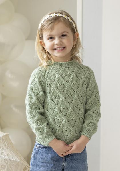 Lotus tröja - Viking Design 2607-9 Kit - 2 - 12 år - Viking Alpaca Liten Storm