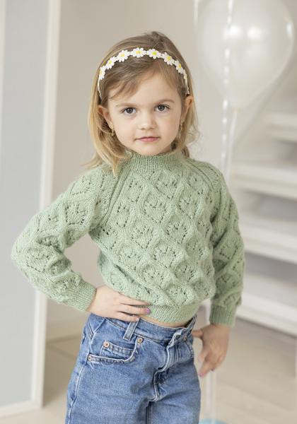 Lotus tröja - Viking Design 2607-9 Kit - 2 - 12 år - Viking Alpaca Liten Storm