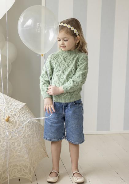 Lotus tröja - Viking Design 2607-9 Kit - 2 - 12 år - Viking Alpaca Liten Storm