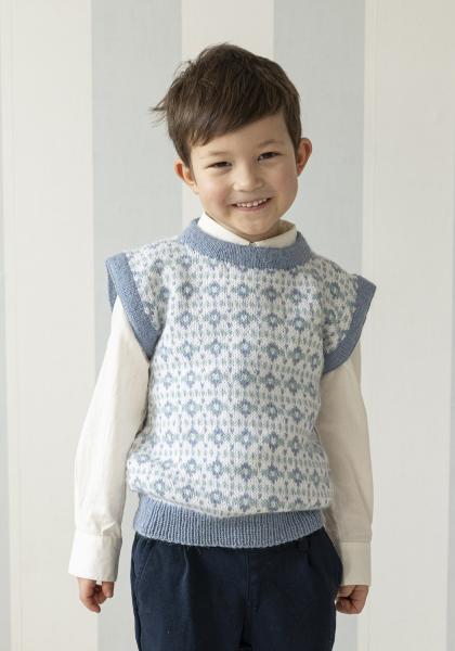 Evander väst - Viking Design 2607-8 Kit - 2 - 12 år - Viking Alpaca Liten Storm