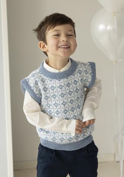 Evander väst - Viking Design 2607-8 Kit - 2 - 12 år - Viking Alpaca Liten Storm