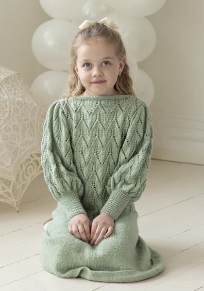Tjørme klänning - Viking Design 2607-7A Kit - 2 - 12 år - Viking Alpaca Liten Storm
