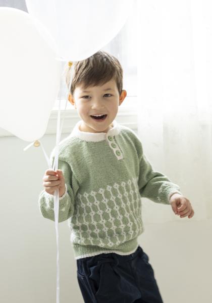 Elio tröja - Viking Design 2607-6 Kit - 2 - 12 år - Viking Alpaca Liten Storm