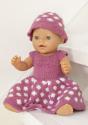 Lotus dockklänning - Viking Design 2607-5 Kit -  baby born - Viking Alpaca Liten Storm