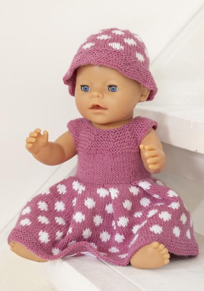 Lotus dockklänning - Viking Design 2607-5 Kit -  baby born - Viking Alpaca Liten Storm