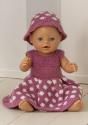 Lotus dockklänning - Viking Design 2607-5 Kit -  baby born - Viking Alpaca Liten Storm