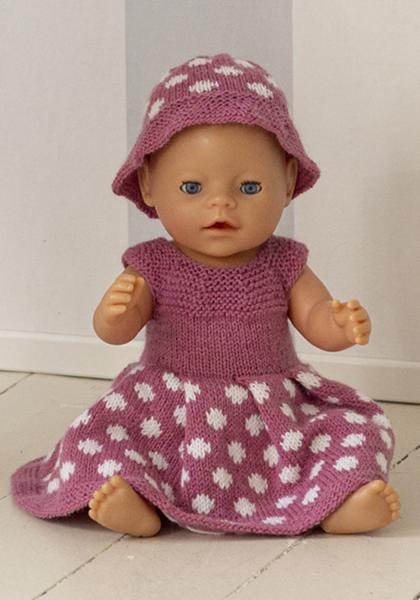 Lotus dockklänning - Viking Design 2607-5 Kit -  baby born - Viking Alpaca Liten Storm