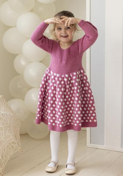 Olivia klänning - Viking Design 2607-4A Kit - 1 - 12 år - Viking Alpaca Liten Storm