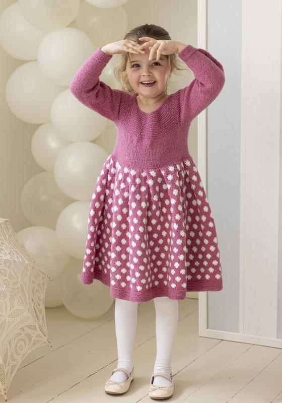 Olivia klänning - Viking Design 2607-4A Kit - 1 - 12 år - Viking Alpaca Liten Storm