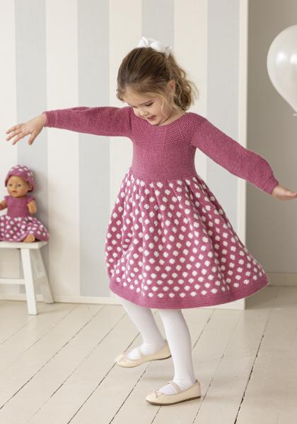 Olivia klänning - Viking Design 2607-4A Kit - 1 - 12 år - Viking Alpaca Liten Storm