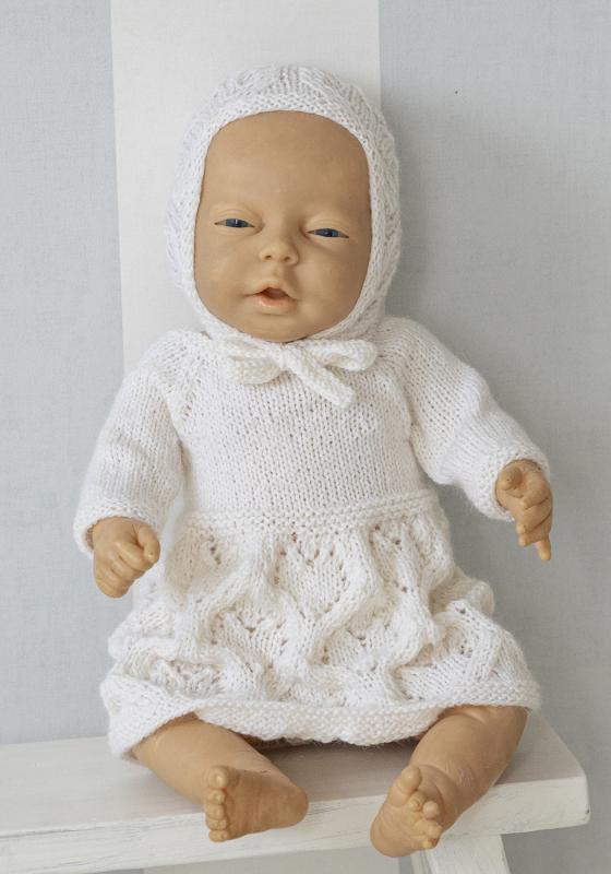 Lotus dockklänning - Viking Design 2607-3 Kit - baby born - Viking Alpaca Liten Storm