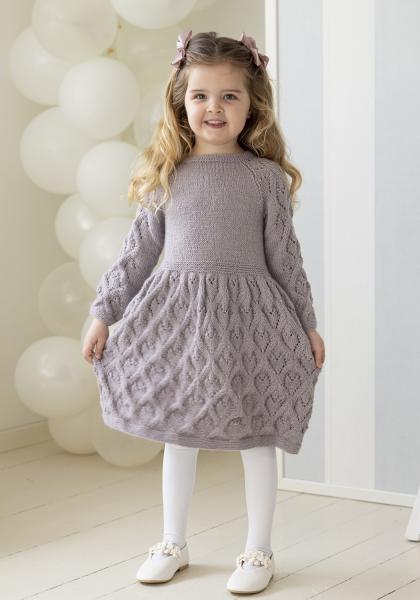 Lotus klänning - Viking Design 2607-2 Kit - 2 - 12 år - Viking Alpaca Liten Storm