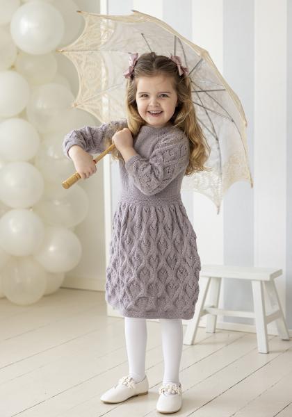Lotus klänning - Viking Design 2607-2 Kit - 2 - 12 år - Viking Alpaca Liten Storm