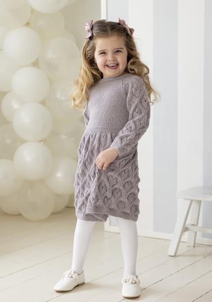 Lotus klänning - Viking Design 2607-2 Kit - 2 - 12 år - Viking Alpaca Liten Storm