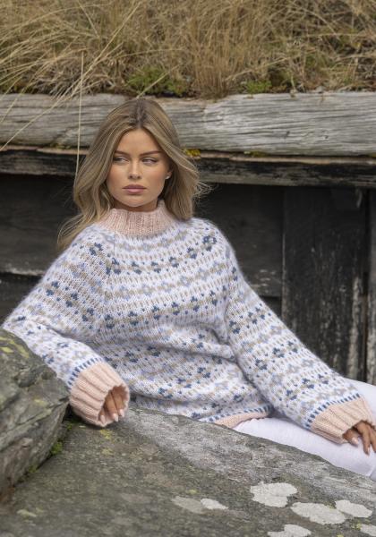 "Sommerdrøm" Tröja - Viking Design 2620-4B Kit - XXS-XXL - Viking Alpaca Bris